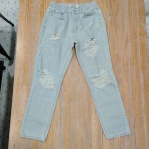 Charlotte Russe Boyfriend Distressed Jeans